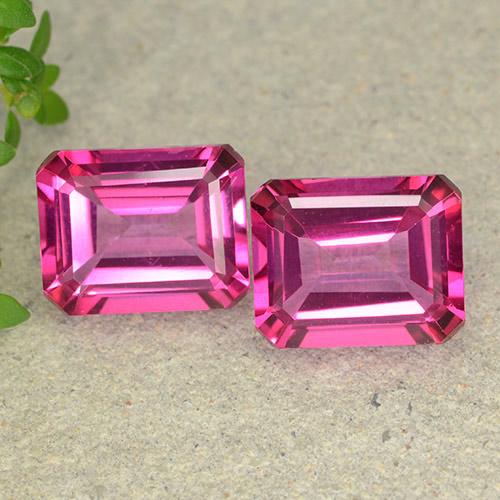 Dark Pink Topazio mistico Gem - 3.7ct Taglio ottagonale (ID: 489631)