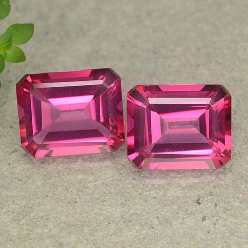 Deep Magenta Mystic Topaz Gem - 4ct Octagon Step Cut (ID: 489634)