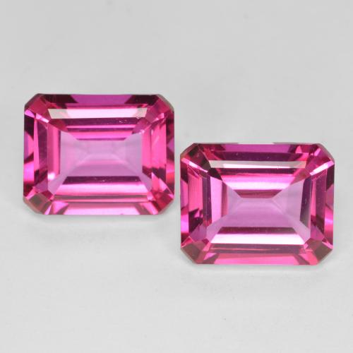 Rosa oscuro Topacio Místico Gema - 4ct Corte octagonal (ID: 489640)