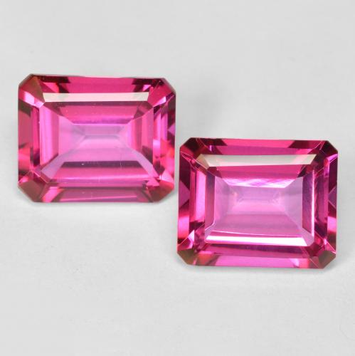 pink Mystik Topas Edelstein - 4ct Octagon Stufenschliff (ID: 489641)