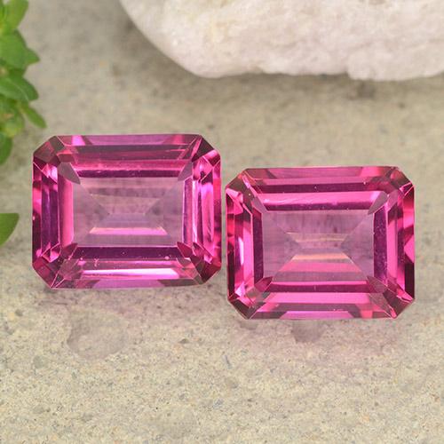 Hot Pink Mystic Topaz Gem - 4ct Octagon Step Cut (ID: 489644)