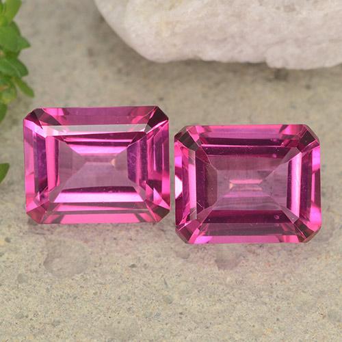 Dark Pink Topazio mistico Gem - 3.9ct Taglio ottagonale (ID: 489646)