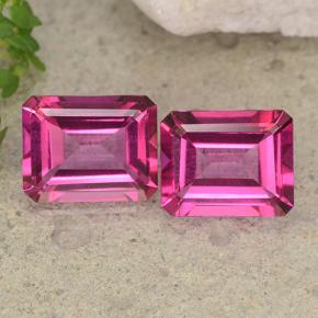 Magenta intenso Topacio Místico Gema - 3.5ct Corte octagonal (ID: 489648)