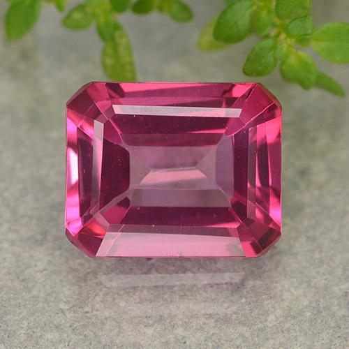 Deep Magenta Topazio mistico Gem - 3.9ct Taglio ottagonale (ID: 489655)