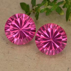 4.4ct Round Concave Cut Purplish Pink Mystic Topaz Gem for sale 4.4ct Round Concave Cut Purplish Pink Mystic Topaz Gem (ID: 489763)