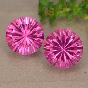 4.4ct Round Concave Cut Purplish Pink Mystic Topaz Gem for sale 4.4ct Round Concave Cut Purplish Pink Mystic Topaz Gem (ID: 489921)