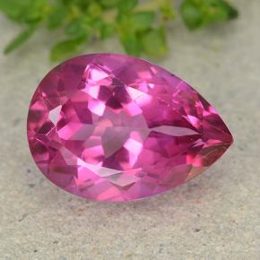 Deep Magenta Mystic Topaz Gem - 6.9ct Pear Facet (ID: 489978)