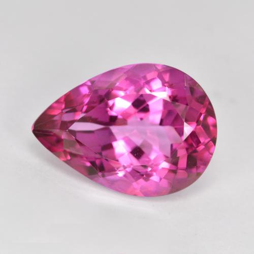 Hot Pink Mystic Topaz Gem - 7ct Pear Facet (ID: 489979)