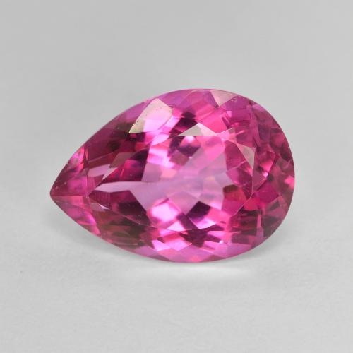 Hot Pink Mystic Topaz Gem - 7ct Pear Facet (ID: 489983)