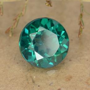 1.65 ct Green Mystic Topaz Stone, Natural Mystic Topaz in Round Facet Shape for Sale