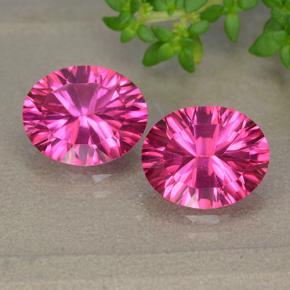 Hot Pink Mystic Topaz Gem - 2.9ct Oval Concave Cut (ID: 490084)