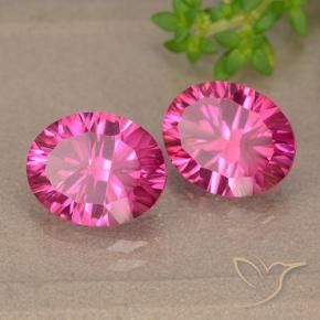 5.93 ctw Pink Mystic Topaz Stones, Natural Mystic Topaz in Oval Concave Cut Shape for Sale