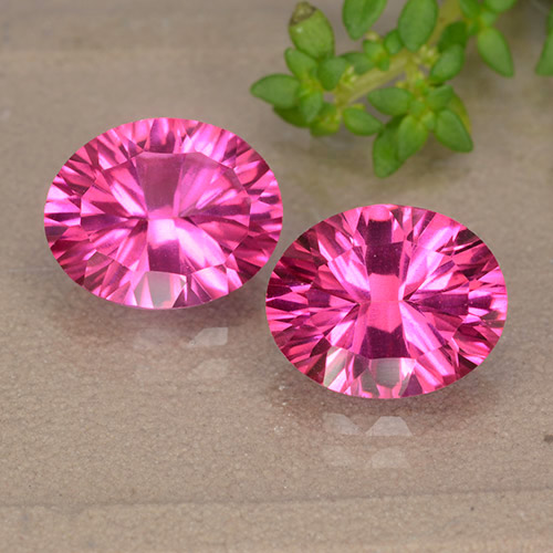 Deep Magenta Mystic Topaz Gem - 3.2ct Oval Concave Cut (ID: 490095)