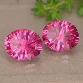 6.23 ctw Pink Mystic Topaz Stones, Natural Mystic Topaz in Oval Concave Cut Shape for Sale