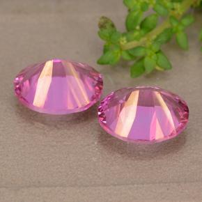 Mystic Topaz Gemstones in 10 x 8 mm (calibrated) Size for Sale, Mystic Topaz Stones in Dark Pink Color