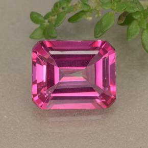 pink Mystik Topas Edelstein - 3.8ct Octagon Stufenschliff (ID: 492687)