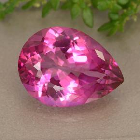 Hot Pink Mystic Topaz Gem - 9.7ct Pear Facet (ID: 492729)