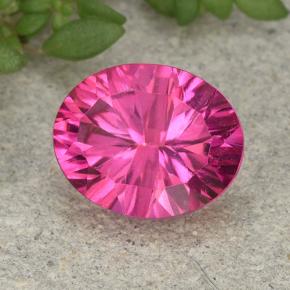 Deep Magenta Мистический Топаз Камень - 3.1ct Овал с Вогнутой Огранкой (ID: 492814)