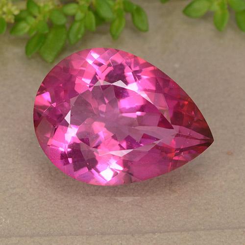 Magenta intenso Topacio Místico Gema - 8.6ct Corte en forma de pera (ID: 492929)