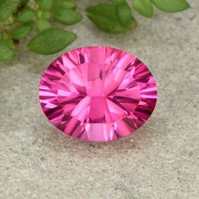 Deep Magenta Мистический Топаз Камень - 3.2ct Овал с Вогнутой Огранкой (ID: 493042)