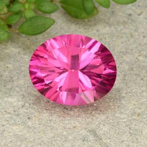 Hot Pink Mystic Topaz Gem - 3.2ct Oval Concave Cut (ID: 493043)