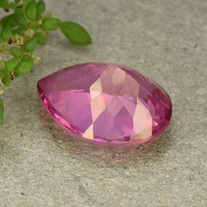 Mystic Topaz Gemstone in 16 x 12 mm (calibrated) Size for Sale, Mystic Topaz Stone in Medium-Dark Pink Color