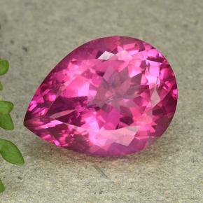 Hot Pink Mystic Topaz Gem - 10.1ct Pear Facet (ID: 493155)