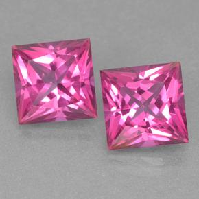 Hot Pink Mystic Topaz Gem - 6.5ct Princess-Cut (ID: 499540)