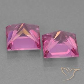 Mystic Topaz Gemstones in 10 x 10 mm (calibrated) Size for Sale, Mystic Topaz Stones in Hot Pink Color