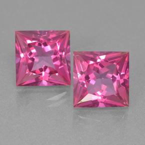 6.7ct Princess-Cut Purplish Pink Mystic Topaz Gem for sale 6.7ct Princess-Cut Purplish Pink Mystic Topaz Gem (ID: 499547)