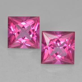 Hot Pink Mystic Topaz Gem - 6.5ct Princess-Cut (ID: 499713)