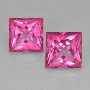 pink Mystik Topas Edelstein - 6.5ct Prinzess-Schliff (ID: 499715)