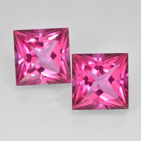 6.7ct Princess-Cut Purplish Pink Mystic Topaz Gem for sale 6.7ct Princess-Cut Purplish Pink Mystic Topaz Gem (ID: 500004)