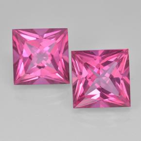 Deep Magenta Mystic Topaz Gem - 6.5ct Princess-Cut (ID: 500011)