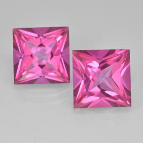 Deep Magenta Mystic Topaz Gem - 6.4ct Princess-Cut (ID: 500012)