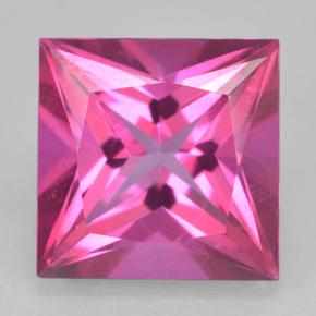 Medium-Dark Pink Mystic Topaz Gem - 5.4ct Princess-Cut (ID: 500366)