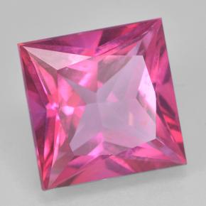 5.93 ct Pink Mystic Topaz Stone, Natural Mystic Topaz in Princess-Cut Shape for Sale