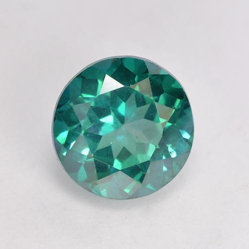 3.06 ct Green Mystic Topaz Gemstone, Mystic Topaz Gem in Round Facet Shape for Sale.