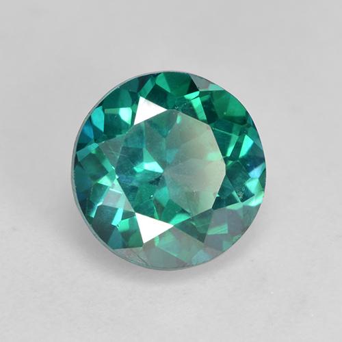 3.06 ct Green Mystic Topaz Stone, Natural Mystic Topaz in Round Facet Shape for Sale