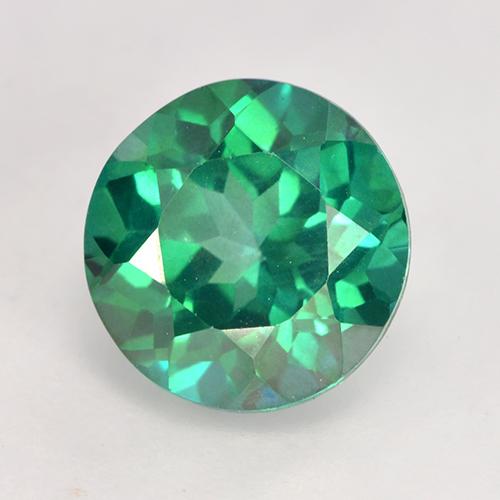gelblich-grün Mystik Topas Edelstein - 3.3ct Rund Facettenschliff (ID: 529566)