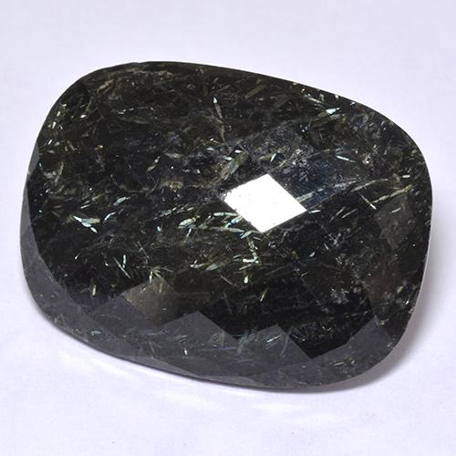 Nuummite Gemstone in 24.4 x 18.1 mm Size for Sale, Nuummite Stone in Black Color