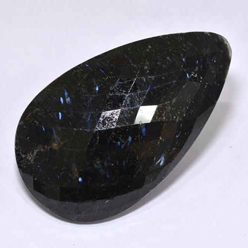 Nuummite Gemstone in 40.2 x 23.9 mm Size for Sale, Nuummite Stone in Black Color