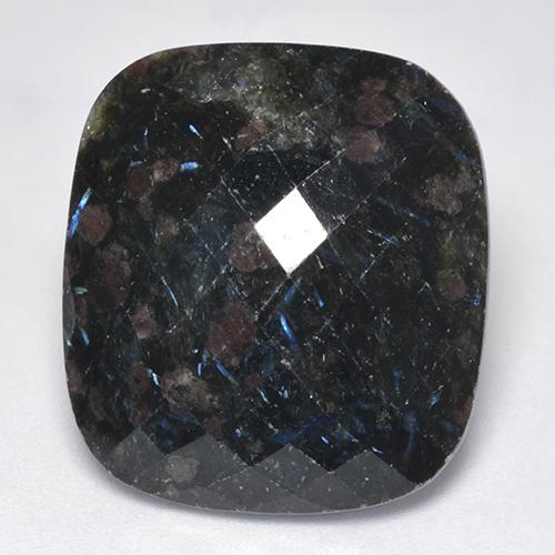 Nuummite nero taglio cuscino da 27,53 ct dall'India, dimensione 21,6 x 19,5mm, pietra preziosa naturale non trattati , purezza Opaque, Nuummite Scacchiera di cuscino (a doppia faccia) da 1 pz, durezza Mohs di 5,5 - 6, Photo A