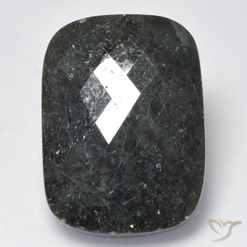 19.25 ct Cushion Checkerboard Nuummite, 21.3 x 15.5 mm From India, Photo A