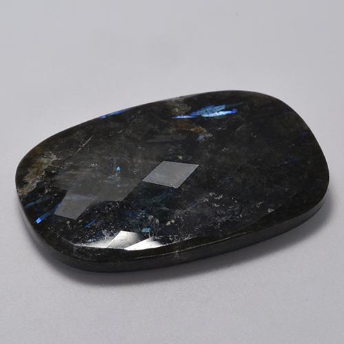 Nuummite Gemstone in 29 x 20.5 mm Size for Sale, Nuummite Stone in Black with Blue Sparkle Color