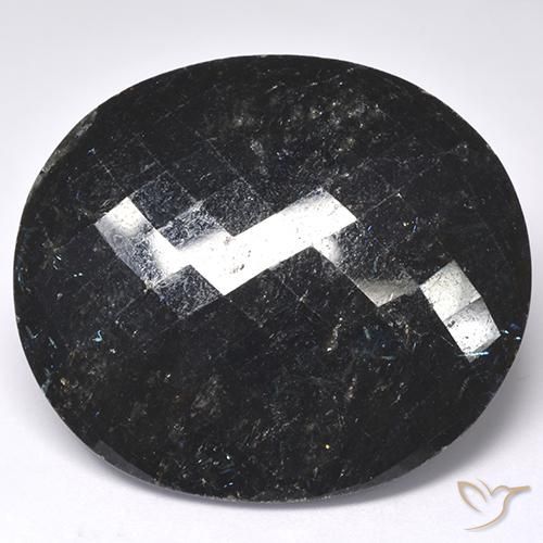 68.17 ct Oval Checkerboard Nuummite, 36.9 x 32.4 mm From India, Photo A