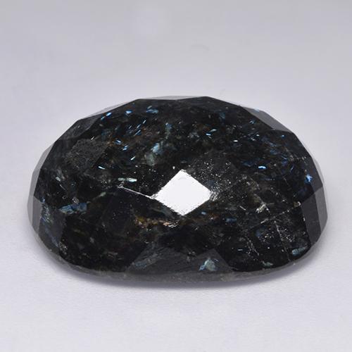 Nuummite Gemstone in 24.9 x 20.6 mm Size for Sale, Nuummite Stone in Black with Blue Sparkle Color