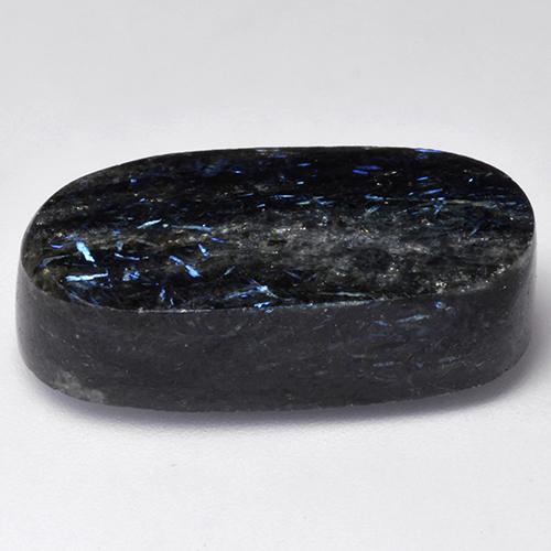 Nuummite Gemstone in 26.5 x 13 mm Size for Sale, Nuummite Stone in Black with Blue Sparkle Color