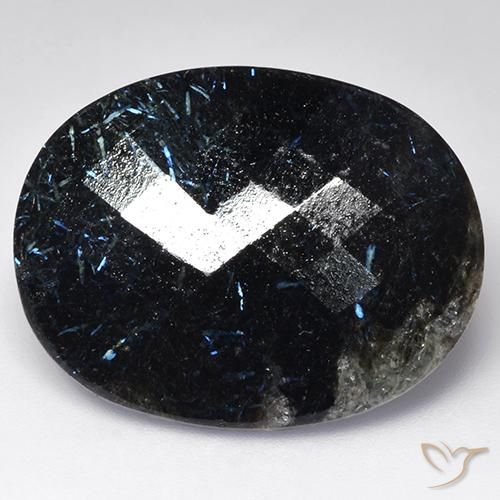 38.94 ct Oval Checkerboard Nuummite, 28.4 x 22.2 mm From India, Photo A