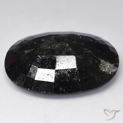 Nuummite Gemstone in 28.4 x 22.2 mm Size for Sale, Nuummite Stone in Black Color